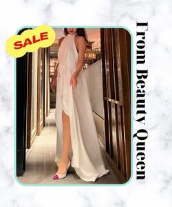 【販売】WHITE DRESS 白　ロングドレス　カクテルドレス