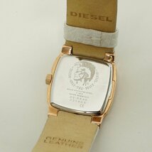中古 ディーゼル DIESEL レディース 腕時計 DZ-5440 革ベルト ホワイト 稼働品 クリスマス限定品_画像5