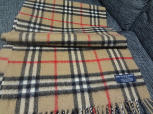 美品 BURBERRY バーバリー マフラー ノバチェック柄 カシミヤ100% ユニセックス 色 キャメル サイズ 146cm×30cm 