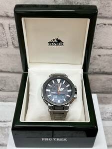 【38510.0116F】中古★CASIO／カシオ　PROTREK　MANASLU タフソーラー PRX-8000T-7AJF　あまりコマ有　外箱・ケース付き