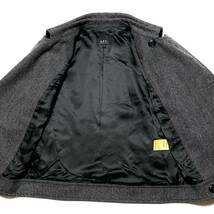 ☆良品 アーペーセー A.P.C. ヘリンボーン ウール ナポレオン ジャケット ブルゾン グレー size 36 Pコート 古着 フレンチカジュアル_画像9