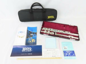 ☆JUPITER JFL-503E ジュピター フルート 楽器 管楽器 シルバー メンテナンスセット・ハードケース・ソフトケース 外観良好 良品 1円☆ア