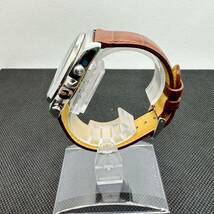 ポールスミス　腕時計　クロノグラフ　レザー　ネイビー　ブラウン　日本製　paul smith クウォーツ　ステンレス　稼働品_画像3