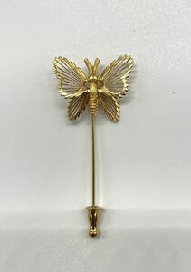 中古 保管品 【 MONET モネ ゴールドカラー 蝶々 ブローチ 】 アクセサリー レトロ アンティーク ヴィンテージ 蝶 チョウチョ 昆虫 