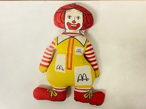 【 訳あり特価！ 】 80s マクドナルド ロナルド ドナルド ピロードール クロスドール 人形 McDonald's Ronald 人形 / 管理V13