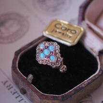 ＊K9ヴィクトリアンオパールリング＊英国アンティーク イギリス ヴィンテージ 指輪 金 ruby opal pearl ring vintage antique gold (検K18_画像2