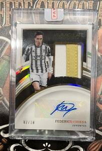 フェデリコ キエーザ/Federico Chiesa・10枚限定 /Gold・Memorabilia Autograph・2022-23 Panini immaculate 直筆サインカード 