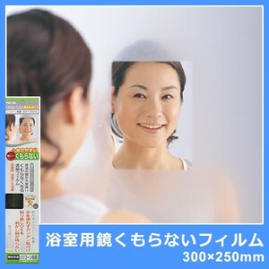 曇り止めフィルム くもり止めシート 鏡用 くもらない 曇らない お風呂場 浴室 洗面所 脱衣所 貼ってはがせる 貼り直しできる 日本製