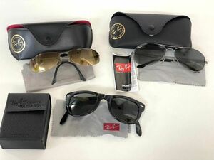 N303-K55-18 Rayban レイバン サングラス 3点セット ケース付き RB 3179 63□15 RB 3362 59□14 RB 4105 601 50□22 3N②