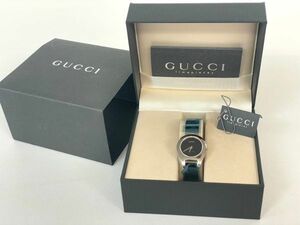 O308-K32-3488 GUCCI グッチ 6700L レディース腕時計 0149570 箱付き クオーツ 黒文字盤 シルバー 未使用品 ⑤