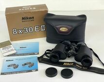 O351-O15-4377 Nikon ニコン BINOCULARS 8×30EⅡ 8.8° WF 双眼鏡 黒 ブラック 箱・取扱説明書・ケース付き ⑤_画像1