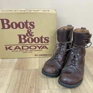 M433-K42-1248 安藤製靴製 KADOYA/カドヤ Boots&Boots ブーツ 7 1/2 ブラウン/茶色 外箱付②