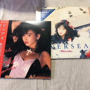 本田美奈子　リップス/オーヴァーシー　中古LPレコード２枚一緒に　1986年のマリリン