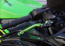 NINJA250 NINJA400 Z250 Z400 6段階アジャスター 可倒式 クラッチレバー＆ブレーキレバーセット 緑 SNIPER スナイパー SP0107GR_画像4