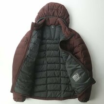 【厳選！プレミアム羽毛】美品 Eddie Bauer エディーバウアー 900フィル 極上ダウン フード付き ダウンジャケット ボルドー S(JP:M)_画像3