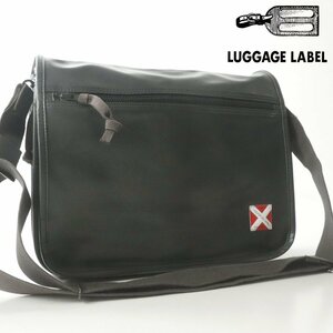 極美品 日本製 LUGGAGE LABEL ラゲッジレーベル LINER ライナー 赤バッテン ショルダーバッグ S メッセンジャー【定価￥30,800-】