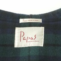 美品 Papas パパス 上質 メルトンウール ダッフルコート ウッドトグル M JP:L メンズ ロング丈 フード付き【相場価格￥145,000-】-_画像7