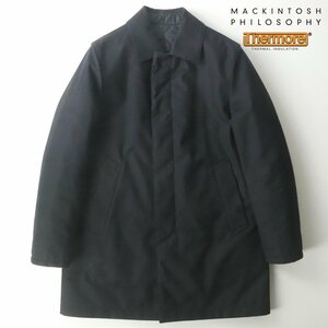 美品 MACKINTOSH PHILOSOPHY マッキントッシュフィロソフィー サーモア中綿 撥水ラミネート加工 リバーシブルコート 38 JP：M