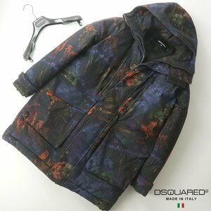 【パリコレ着！】極美品 イタリア製 DSQUARED2 ディースクエアード 19AW S71AA0349 パテッドフードコート 48 JP:L【参考価格￥322,300-】