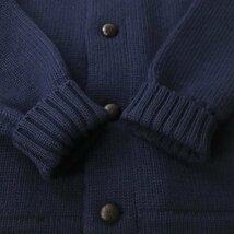 極美品 POLO SPORT RALPH LAUREN ポロスポーツ ラルフローレン ショールカラー ニットカーディガン 紺 ネイビー L【相場価格￥34,000-】_画像4