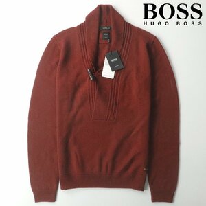 新品タグ付き BOSS HUGO BOSS ヒューゴボス T-Delrossi アルパカ混 イタリアンヤーン ニットセーター S スリムフィット トグル