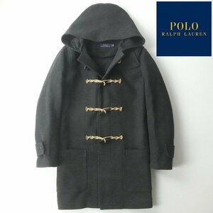 極美品 Polo Ralph Lauren ポロラルフローレン メルトンウール ダッフルコート チャコールグレー M ミドル丈【相場価格￥88,000-】