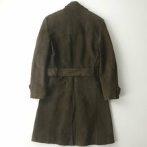 【70年代！ヴィンテージ】美品 石津謙介 VAN JACKET ヴァンヂャケット 本革 ヌバックレザー ロング丈トレンチコート 茶 JP:S KENT ケント_画像3