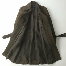 【70年代！ヴィンテージ】美品 石津謙介 VAN JACKET ヴァンヂャケット 本革 ヌバックレザー ロング丈トレンチコート 茶 JP:S KENT ケント_画像4