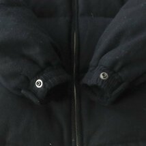 極美品 SHIPS シップス GENERAL SUPPLY ゴアテックス GORE-TEX WIND STOPPER フード付き ウール ダウンジャケット パーカ L ネイビー 紺_画像4