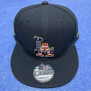 MLB ロサンゼルス ドジャース ニューエラ NEWERA 帽子 キャップ 大谷翔平 山本由伸 ブラック 星条旗 アメリカ 国旗 USA ロスアンゼルス