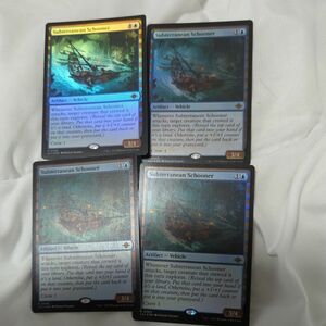 地底のスクーナー船 四枚セット 英語 マジックザギャザリング MTG 英語版　foil