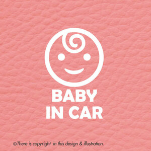 ベビーインカー⑤　baby in car 【カッティングステッカー】