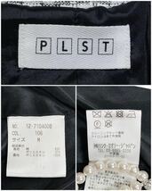 【美品】PLST ×組曲 ツイードノーカラージャケット セットアップ ママスーツ グレー M相当 プラステ 卒業式 入学式セレモニー _画像7