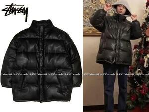 菅田将暉さん着用 90’s 90年代 OLD Stussy オールド ステューシー 本革 レザー ダウンジャケット M ヴィンテージ