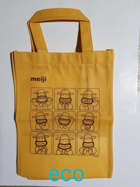 明治　カールおじさん　エコバッグ トートバッグ meiji　カール限定　非売品　手提げ　不織布バッグ　お散歩バッグ　サブバッグ