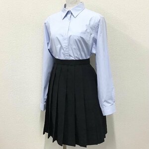 O470/(中古)兵庫県 高砂南高校 女子制服2点 /13/W63/丈48/18本/長袖ブラウス/冬スカート/チェック柄/KANKO/冬服/冬用/中学校/高校/学生服