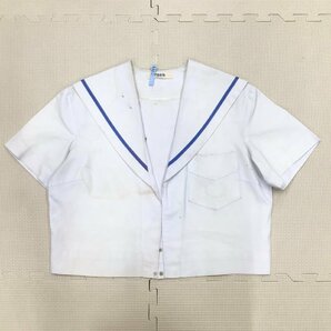 O479/(中古)大阪方面 女子制服2点 /校名不明/M/L/W80/丈63/24本/半袖セーラー/夏スカート/アカオカ/TOMBOW/青1本/夏服/中学校/高校/学生服の画像2