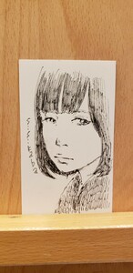 名刺サイズオリジナルイラスト原画『女の子47』
