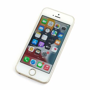 【初期化済】アップル(Apple) iPhone SE 初代 NLXP2J/A(MLXP2J/Aの再生品) 64GB A1723 ゴールド バッテリー100％ SIMフリー au 利用制限〇