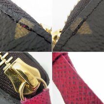 【新品同様/Sランク】ルイヴィトン(Louis Vuitton) ポルトフォイユ・クレマンス M60742 RFID モノグラム フューシャ ブラウン 送料880円_画像9