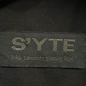 サイズ3◆S'YTE Yohji Yamamoto サイト ヨウジヤマモト Cotton Broad Cloth Pleated Long Shirt スタンドカラーロングシャツ 黒の画像9