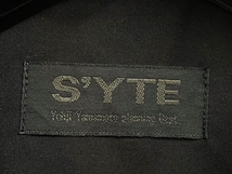 サイズ3◆S'YTE Yohji Yamamoto サイト ヨウジヤマモト Cotton Broad Cloth Pleated Long Shirt スタンドカラーロングシャツ 黒_画像9