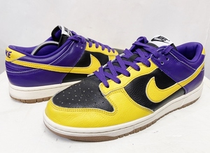 US9.5/27.5cm◆NIKE ナイキ DUNK LOW BY YOU ダンク ロー バイユー 黒/黄/紫 スニーカー シューズ 靴 AH7979-992 レイカーズカラー風