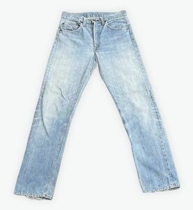 70's 米国製 ビンテージ リーバイス LEVI'S 505-0217 66前期 ボタン裏5 タロン42 裾チェーン 表記W30 L32 実寸W76 L83cm [ta-0976]