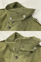 40's 50's French Army フランス軍 Hauser Lille M-35 モーターサイクルコート ロング Motorcycle Coat オリーブ サイズ2 [ta-0967]_画像4