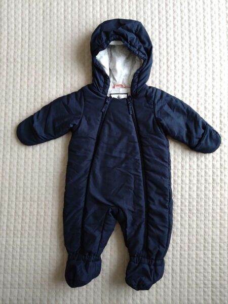 【美品】PETIT BATEAU プチバトー　中綿ジャンプスーツ　used