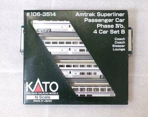 KATO　Amtrak　Superliner　Passenger　Car　PhaseⅣｂ　４Car set B #106-3514