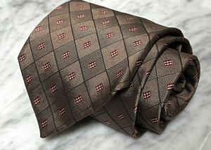 699円～ BURBERRY ネクタイ ブラウン系 ブロックチェック柄 総柄