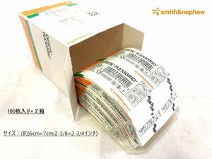 【新品】☆ドレッシング 透明粘着フィルムドレッシング 6×7cm 100枚入×2箱 Smith&nephew OPSITE (60) ☆RJ3IK-2#23