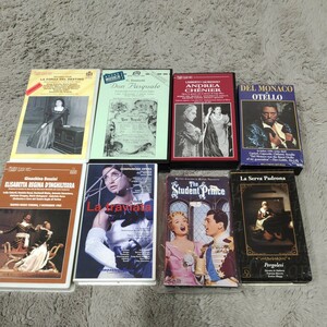 A01073 1円スタート　オペラ 　クラシック VHS　まとめ売り 8本　La traviata Don Pasquale DEL MONACO La Serva Padrona